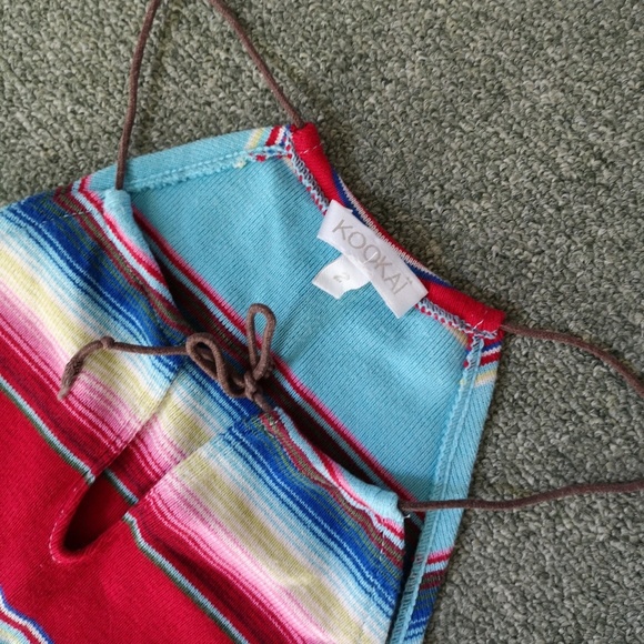 Vintage rainbow halter crop top - Picture 2 of 3